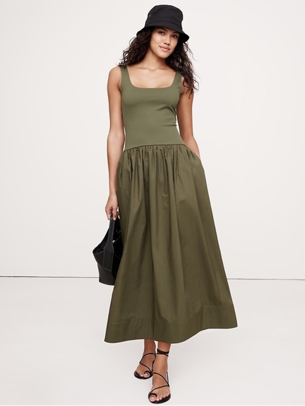 Banana Republic Drop Waist Midi Dress